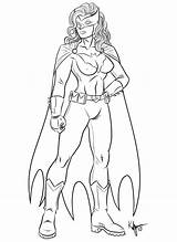 Batgirl Batwoman sketch template