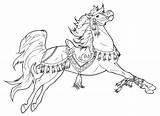 Coloring Pages Horse Princess Getdrawings sketch template