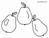 Pears Pages Coloring Printable Dot sketch template
