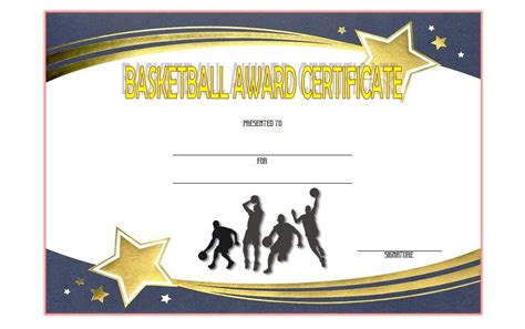 fantastic basketball mvp certificate template   awards