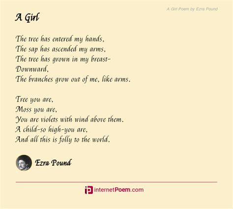 girl poem  ezra pound