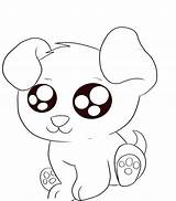 Puppy Coloring Pages Sad Getcolorings Anime sketch template
