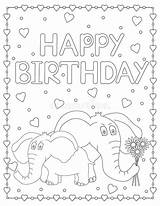 Elephants Card sketch template