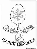 Easter Coloring Colouring Pages Frozen Characters Happy Printable sketch template