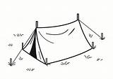 Tent Coloring Drawing Camping Sheet Visit Sketch sketch template