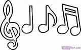 Music Notes Drawing Draw Step Musical Symbols Coloring Choose Board Pages Clip sketch template