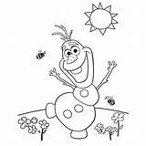 Olaf Coloring Frozen sketch template