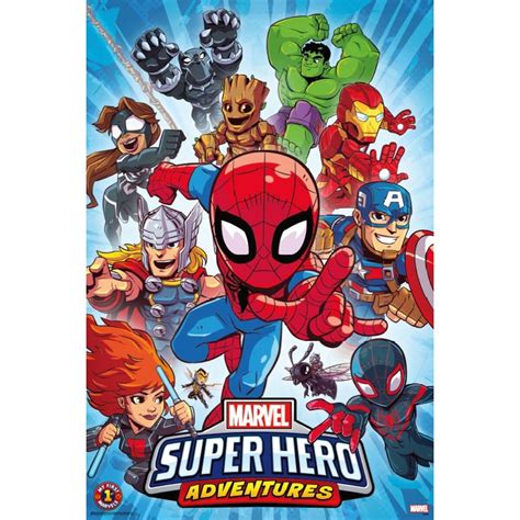 Marvel Superhero Adventures Group Shot Poster Big W