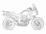 Coloring Motorcycle Pages Suzuki Strom sketch template