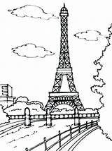 Eiffel Tower Coloring Pages Printable Paris Drawing French France Simple Outline Kids Print Color Sheets Eifel Beautiful Drawings Getdrawings Getcolorings sketch template