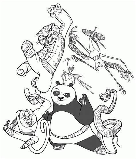 printable kung fu panda coloring pages  kids
