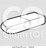Eraser Coloring Illustration Outline Blue Rf Royalty Clipart Perera Lal Clipartof sketch template
