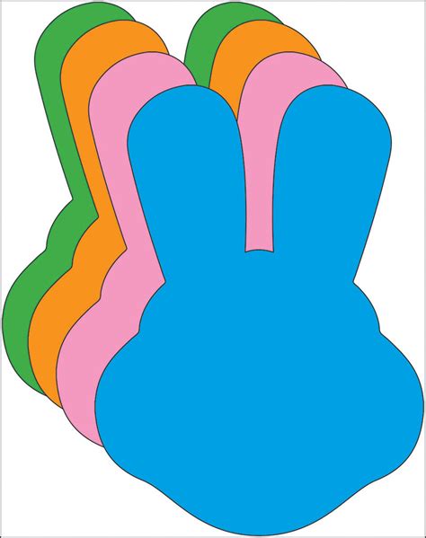bunny  ears assorted color creative cut outs  creative shapes