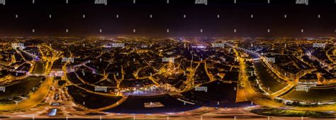 view   degree panoramic aerial view  sky  night city  murcia spain alamy