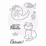 Snooty Cat Nutting Prima Cling Julie Stamps sketch template