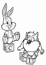 Looney Tunes Coloring Pages Baby Coloringpages1001 Toons sketch template