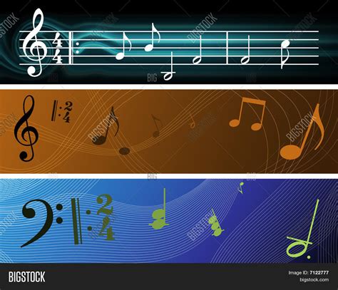 musical banners image photo  trial bigstock