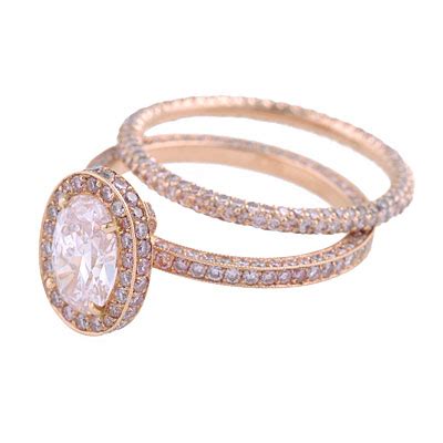 rose gold rings fantastical wedding stylings