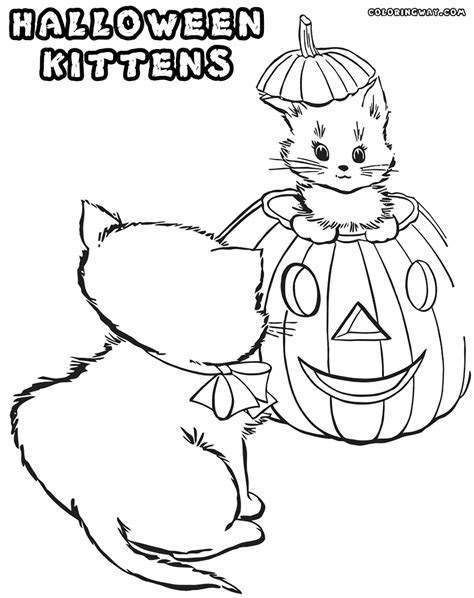 halloween cat coloring pages coloring pages    print