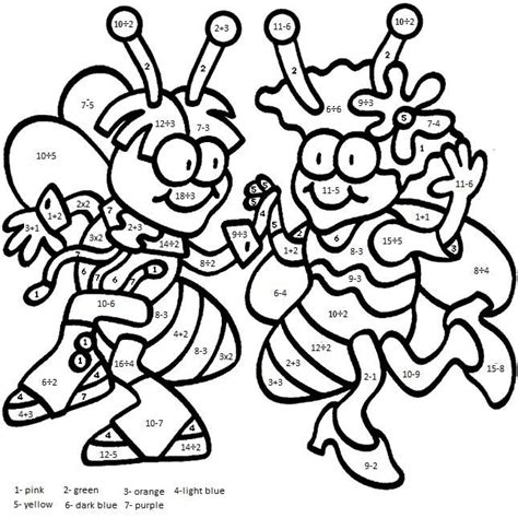 colour  maths dance coloring pages bee coloring pages color