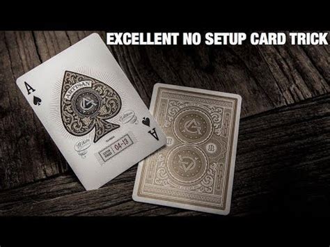 setup card trick  perform   anytime youtube