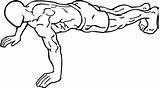 Pushup Pushups Exercises sketch template