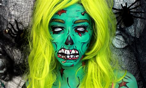 Halloween Makeup Pop Art Zombie Makeup Tutorial Youtube
