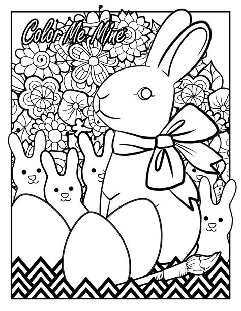 easter coloring page color