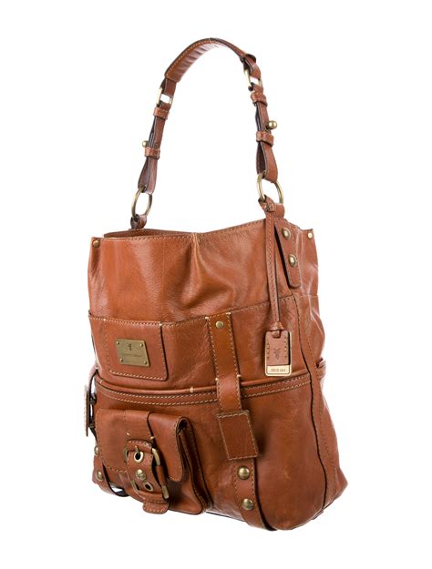 frye leather shoulder bag handbags wf  realreal
