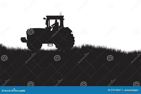 tractor silhouette royalty  stock photography image