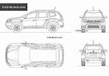 Duster Dacia X7 sketch template