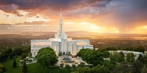 bountiful temple sunset   valley panoramic lds temple pictures