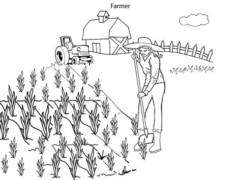 printable farmer colouring pages