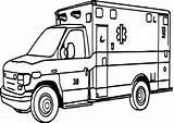 Coloring Pages Emergency Ambulance Getdrawings sketch template