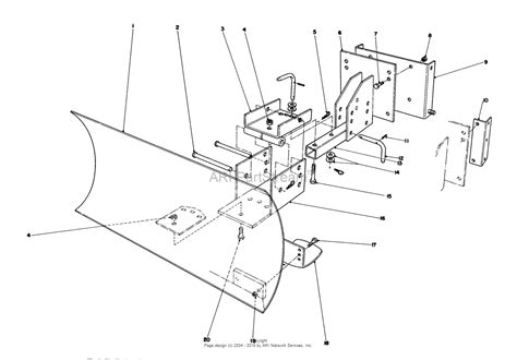 toro   snowthrower  sn   parts diagram  grader blade assembly