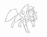 Coloring Lycanroc Pages Source sketch template