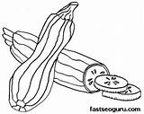 Zucchini Abobrinha Colorir Cortada Imprimir Vegetables Tudodesenhos sketch template