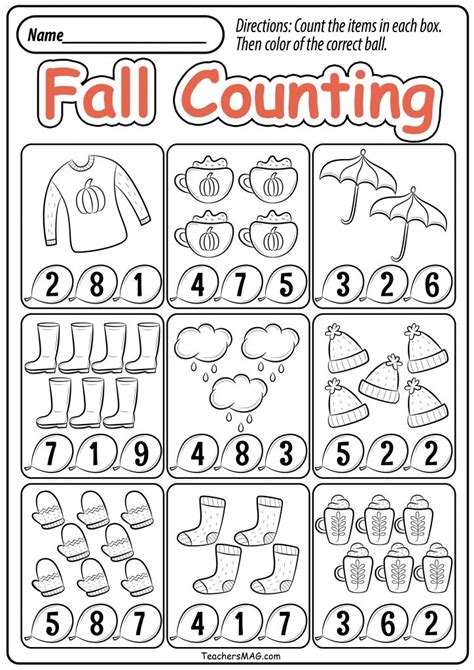 fall worksheets