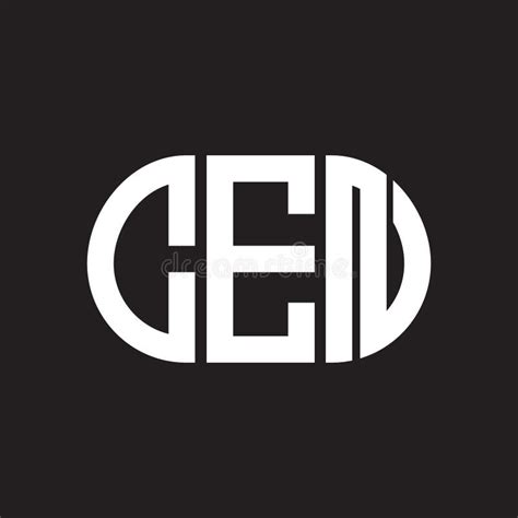 cen letter logo design  black background cen creative initials letter logo concept cen