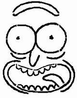 Rick Pickle Morty Comments Stenciltemplates Redd sketch template