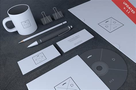 branding stationery mockup psd illustrator design templates