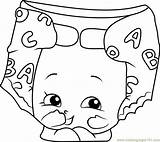 Diaper Coloring Pages Shopkins Nappy Template Dee sketch template