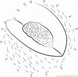 Dots Connect Melons Cut Dot Melon Kids Worksheet sketch template