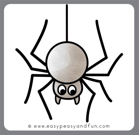 draw  spider step  step drawing tutorial easy peasy  fun