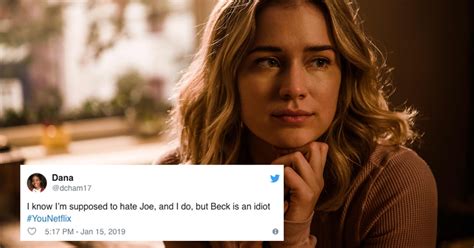 funny tweets and memes about beck from you on netflix popsugar entertainment