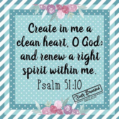 create    clean heart  god  renew   spirit