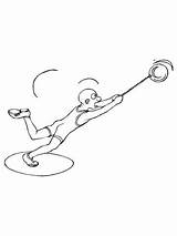 Lanzamiento Martillo Dibujo Atletismo Throwing sketch template