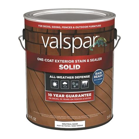 valspar neutral base solid exterior stain  sealer  gallon