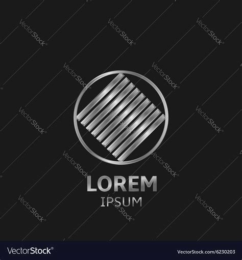 silver logo royalty  vector image vectorstock