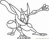 Pokemon Coloring Pages Greninja sketch template
